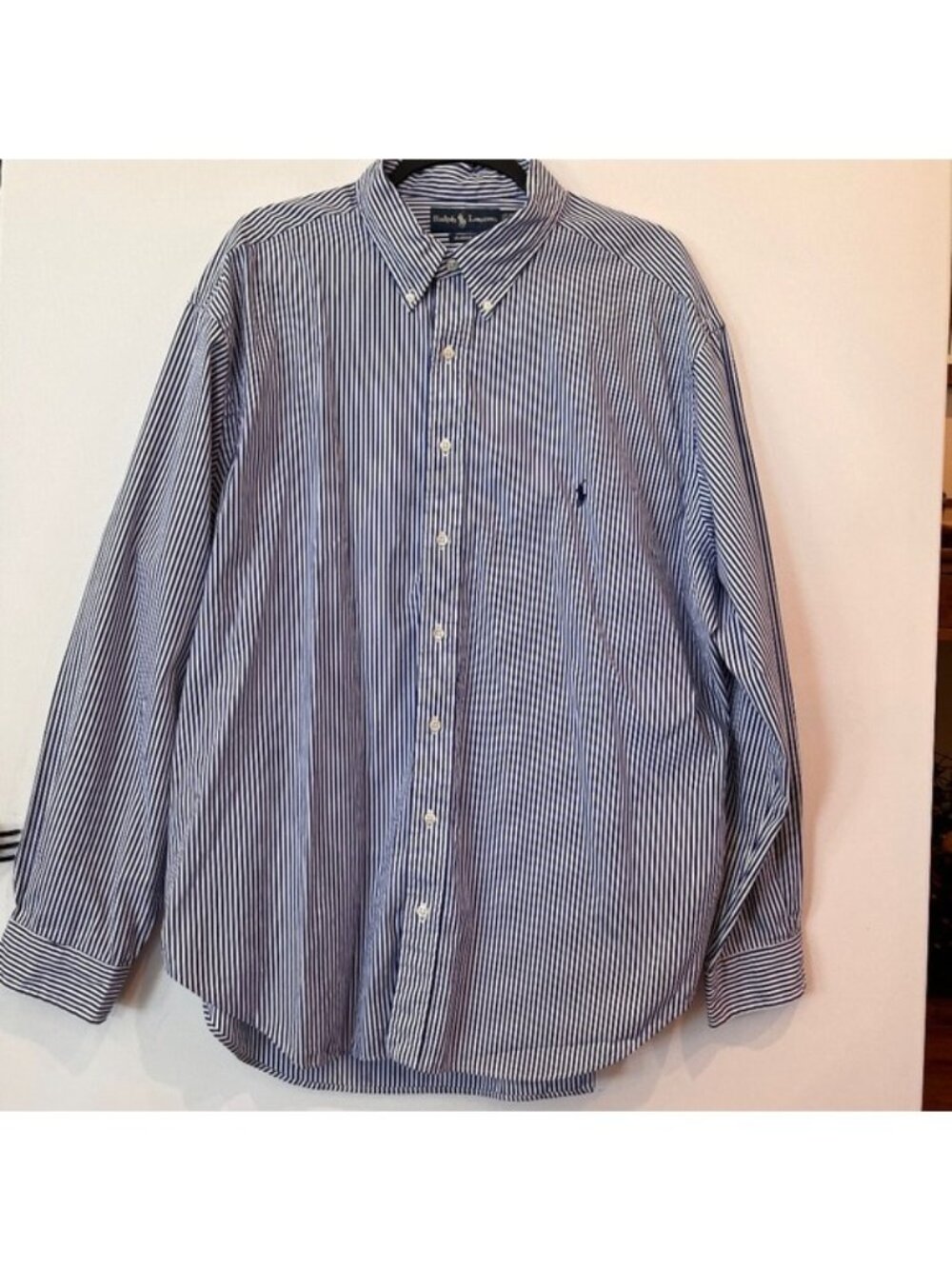 Ralph Lauren Bengal-Strip Stretch Poplin Classic Fit Button Down Shirt - 2XB Big